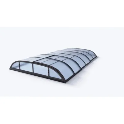 Acoperire piscina din policarbonat Dallas A antracit 6 x 3 m