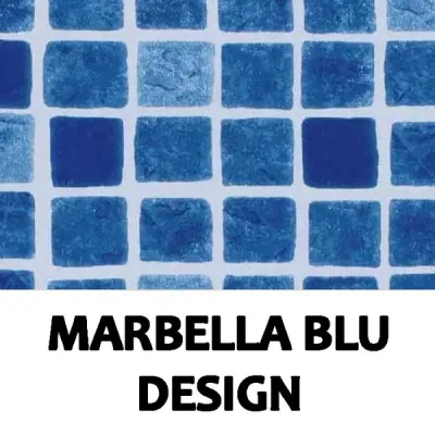 Liner PVC mozaicat pentru placare piscina, 1.5 mm, Marbella Blu, SopremaPool