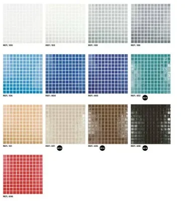 Mozaic din sticla 2.5x2.5, Lisos, diverse culor - Vidrepur TW1683