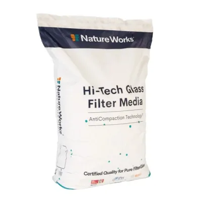 Nisip sticla pentru filtrarea apei din piscina, granulatie 0.6-1.2 mm, 20 kg - Nature Works