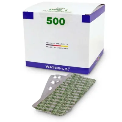 Tablete reactivi pentru tester manual, Cl/Brom liber, DPD1, 500 bucati