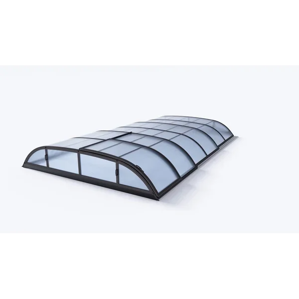 Acoperire piscina din policarbonat Dallas B antracit 8 x 4 m