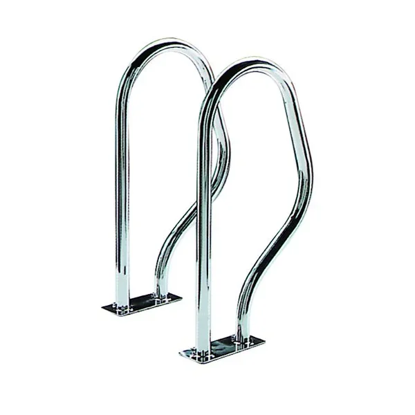Balustrada pentru piscina cu placa fixare, 470x800 mm, 2 bucati, inox AISI 316  - AstralPool 05542