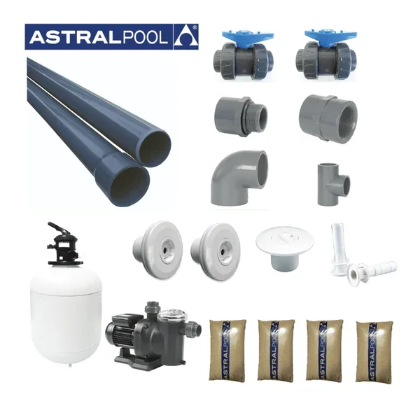 Kit echipamente piscina pentru volum 56-112 m3/h AstralPool KIT60MC