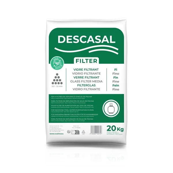Nisip sticla pentru filtrarea apei din piscina, granulatie 0.5-1.5 mm, 20 kg 03605