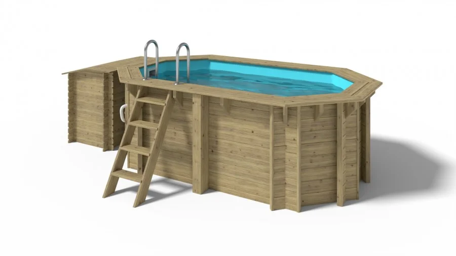 Piscina supraterana din lemn 3.5m x2m x 1.17m