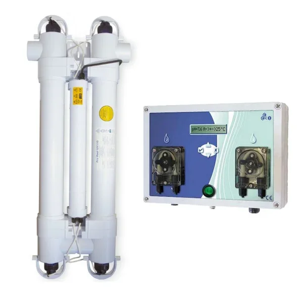 Set lampa cu ultraviolete UV 110W si sistem de dozare pH/Oxigen pentru piscine pana la 110 mc - CCEI France