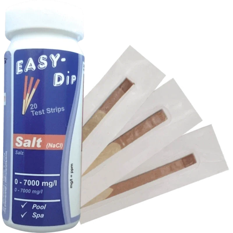 Tester apa piscina cu benzi pentru salinitate, 20 buc
