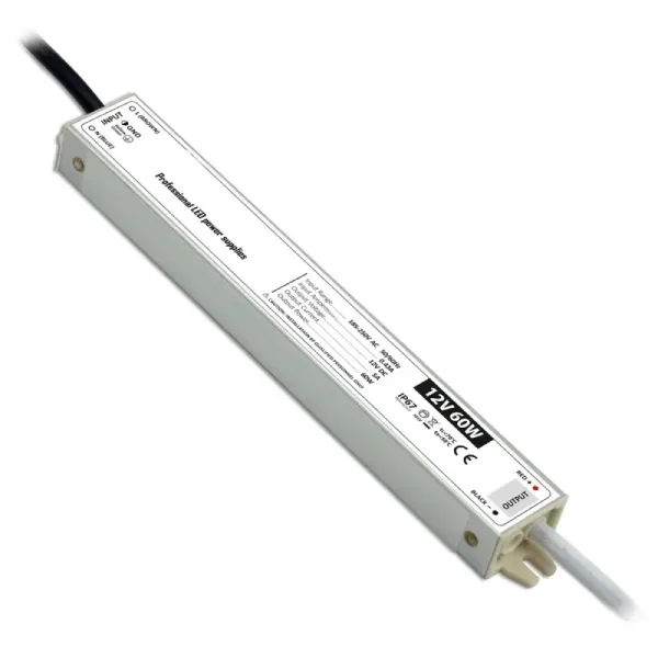 Transformator iluminat LED, 60W, 12v - DC, IP67