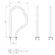 Balustrada pentru piscina, 470x800 mm, 2 bucati, inox AISI 316 - AstralPool 05543 – imaginea 2