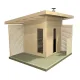 Sauna uscata exterioara din lemn de molid/brad, diferite dimensiuni, Colectia Solide Compact – imaginea 3